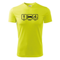 Pánské tričko Jídlo-spánek-kolo ukáže všem, kam vás vaše srdce táhne