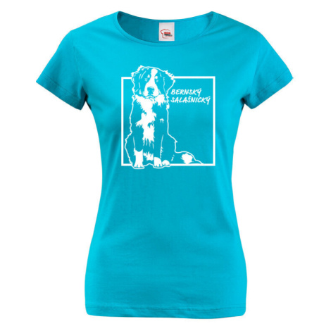 Dámské tričko - Bernský salašnický pes - dárek k narozeninám BezvaTriko