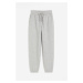 H & M - Teplákové kalhoty z bavlněné směsi - šedá
