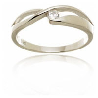 Dámský stříbrný prsten se zirkonem STRP0373F