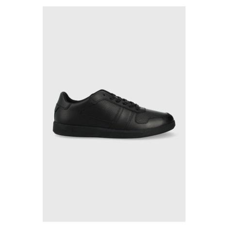 Kožené sneakers boty Calvin Klein černá barva