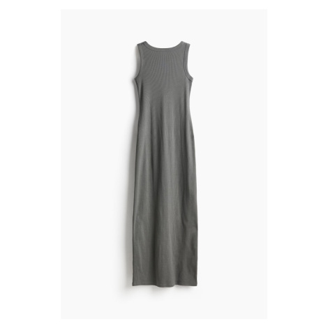 H & M - Žebrované šaty bodycon - zelená H&M