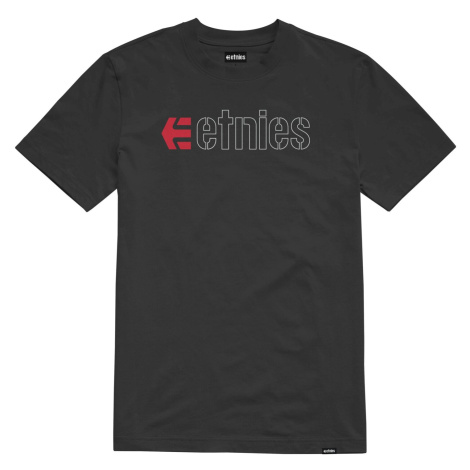 Etnies pánské tričko Ecorp Black/Red/White | Černá | 100% bavlna