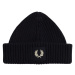 Fred Perry Patch Brand Chunky Rib Beanie Černá