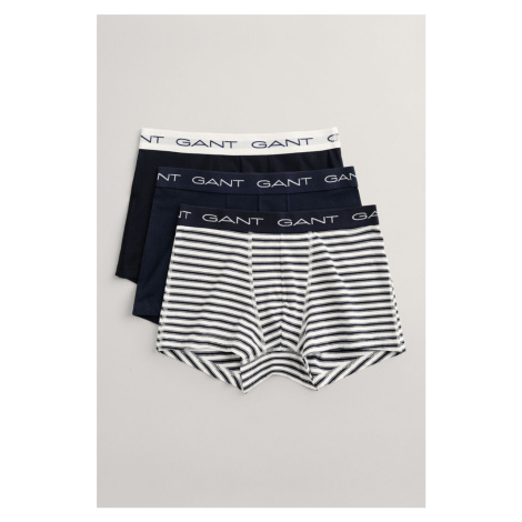 SPODNÍ PRÁDLO GANT STRIPE TRUNK 3-PACK modrá