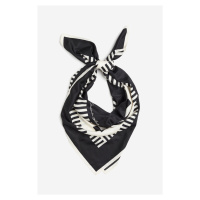 H & M - Saténový šátek's potiskem - černá