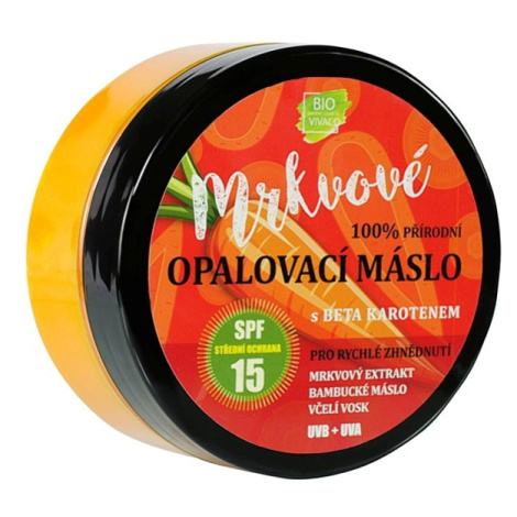 Vivaco Bio Přírodní opalovací mrkvové máslo SPF15, 150 ml