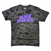 Black Sabbath tričko, Wavy Logo Dye Wash Eco Black, pánské