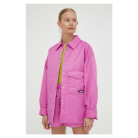 Bunda Lovechild dámská, růžová barva, přechodná, oversize