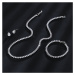 Éternelle Luxusní souprava šperků Swarovski Elements Mauricia SET2067-QT-5 Stříbrná 17 cm 44 cm