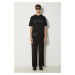 Kalhoty Awake NY Wool Pant pánské, černá barva, jednoduché, SP24-PA005