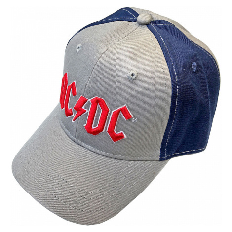 AC/DC kšiltovka, Red Logo 2 tone Grey &amp; Navy RockOff