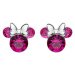 Disney Třpytivé stříbrné náušnice pecky Minnie Mouse ES00013SOCTL.CS