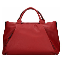 Elegantní dámská kožená kabelka Katana Stella - tmavě červená