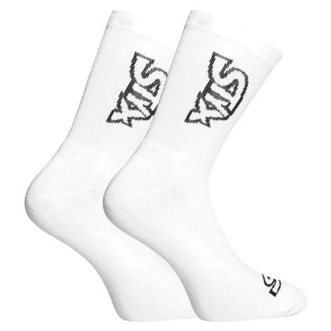Ponožky Styx vysoké bílé s černým logem (HV1061)