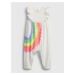 Bílý holčičí baby overal rainbow one-piece