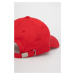 Čepice Fila červená barva, s aplikací