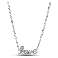 Pandora Originální stříbrný náhrdelník Love Moments 393076C01-45