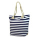 Cavaldi Modro-bílá lehká plážová taška s kotvou 068-2 Modrá
