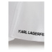 Dětská bavlněná čepice Karl Lagerfeld bílá barva, s potiskem