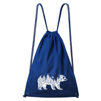 DOBRÝ TRIKO Bavlněný batoh s potiskem Medvěd Barva: Královsky modrá