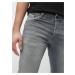 Světle šedé slim fit džíny s vyšisovaným efektem Jack & Jones Glenn