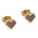 Náušnice s dřevěným detailem Aurum Earrings Heart