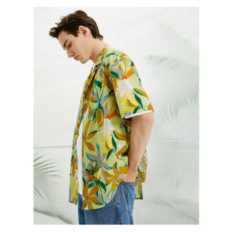 Koton Floral Print Shirt with Short Sleeves