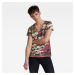 G-STAR T-shirt - Allover camo print in neck with top multicolor