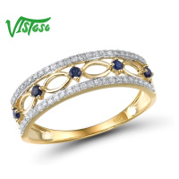 Vzorovaný zlatý prsten ve stylu vintage Listese