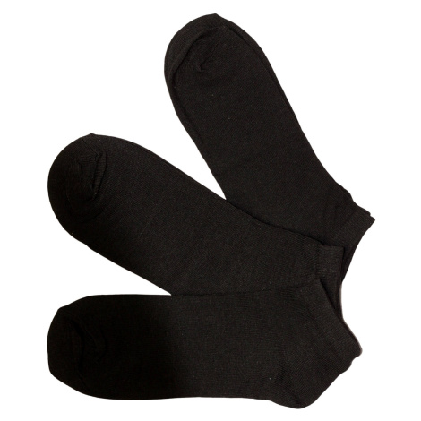 Levné kotníkové pánské ponožky z bavlny LM200C 3 páry černá PESAIL