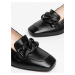 Černé kožené boty na podpatku Nero Giardini