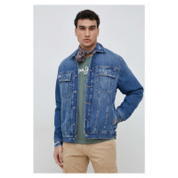 Džínová bunda Pepe Jeans Young Bandana pánská, tmavomodrá barva, přechodná