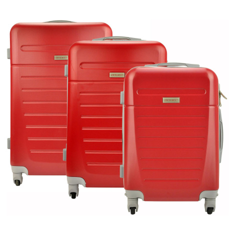Sada kufrů Pierre Cardin ABS1257 RUIAN09 x3 Z červená