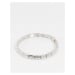 ASOS DESIGN vintage elasticated chain bracelet wih aztec design in silver tone