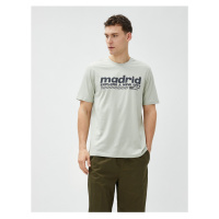 Koton Madrid Printed T-Shirt Short Sleeved Crew Neck Cotton