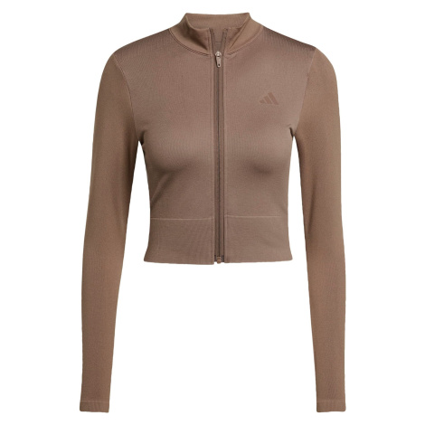 ADIDAS PERFORMANCE Sportovní kardigan čokoládová