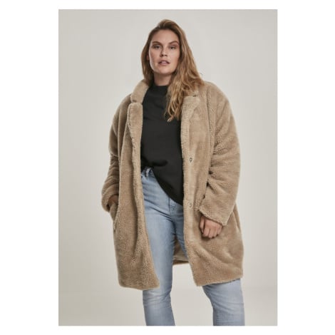 Dámský kabát // Urban classics Ladies Oversized Sherpa Coat sand