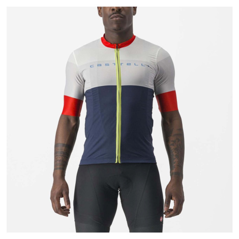 CASTELLI Cyklistický dres s krátkým rukávem - SEZIONE - modrá/červená/ivory