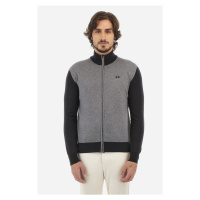 Svetr la martina man full zip tricot cotton woo šedá