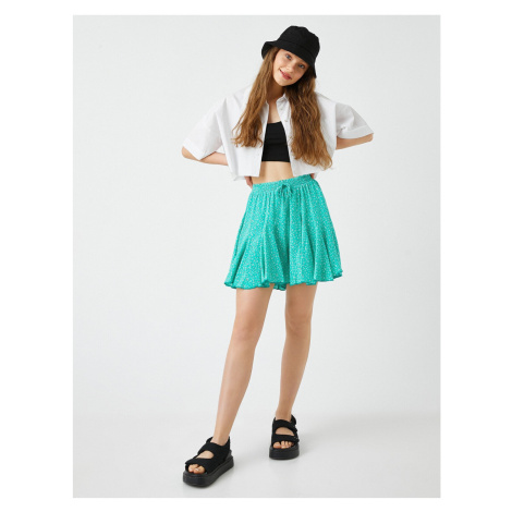 Koton Pleated Mini Skirt with Shorts