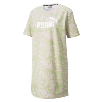 Puma FLORAL VIBES AOP DRESSENTIALS TEE Dámské šaty, světle zelená, velikost