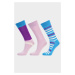 PONOŽKY 3-PACK GANT COLOR BLOCK STRIPE SOCKS 3-PACK modrá