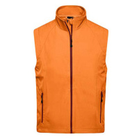James&Nicholson Pánská softshellová vesta JN1022 Orange