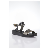 Yaya by Hotiç Women's Black Genuine Leather Sandals