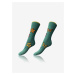 Sada tří párů unisex vzorovaných ponožek v hnědé, žluté, šedé a zelené barvě Bellinda CRAZY SOCK