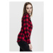 Košile Urban Classics Ladies Turnup Checked Flanell Shirt - blk/red