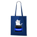 DOBRÝ TRIKO Bavlněná taška s kočkou ANTIDEPRESIVA Barva: Královsky modrá