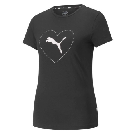 Puma VALENTINE´S DAY GRAPHIC TEE Dámské triko, černá, velikost