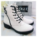 Vinceza W JAN138B bílé lakované zateplené boty